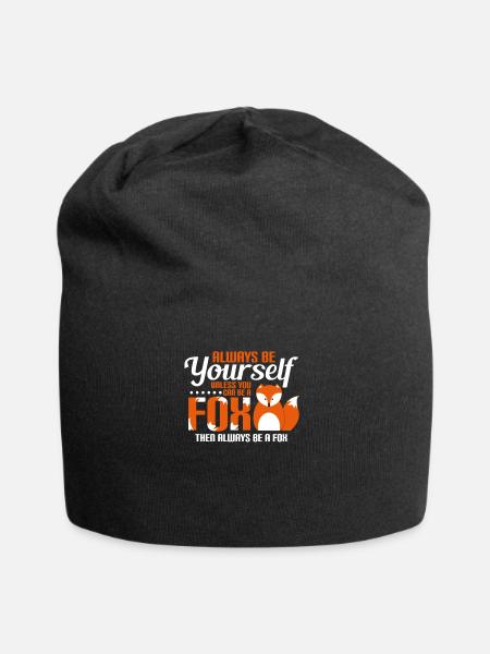ALWAYS BE YOURSELF - FUCHS - FOX - KINDER - LUSTIG - Jersey-Beanie - Schwarz