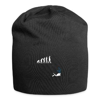Tauchen Shirt Evolution Taucher Geschenk lustig - Jersey-Beanie - Schwarz - Vorne