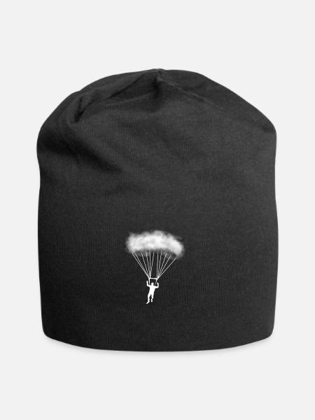 Parachutiste T-shirt parachute cadeau - Bonnet en jersey - noir