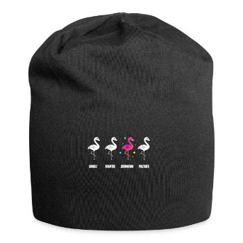 Chimiste cadeau Flamingo Chemielaborantin - Bonnet en jersey - noir - Devant