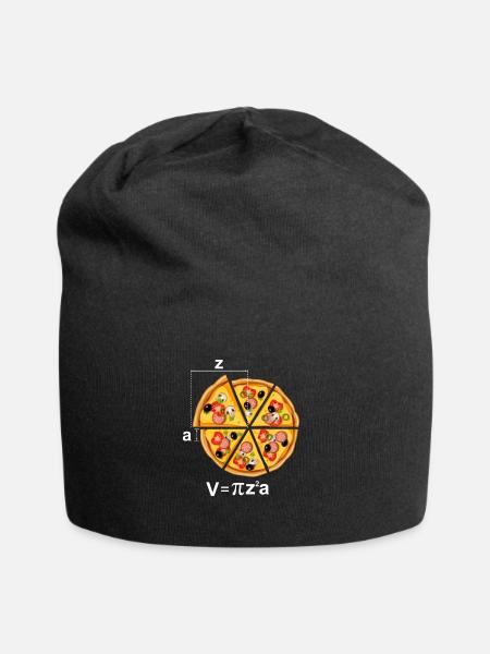Pizza Motive Math Radius - Bonnet en jersey - noir