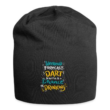 Week-end Prévisions - fléchettes avec une chance de boire - Bonnet en jersey - noir - Devant