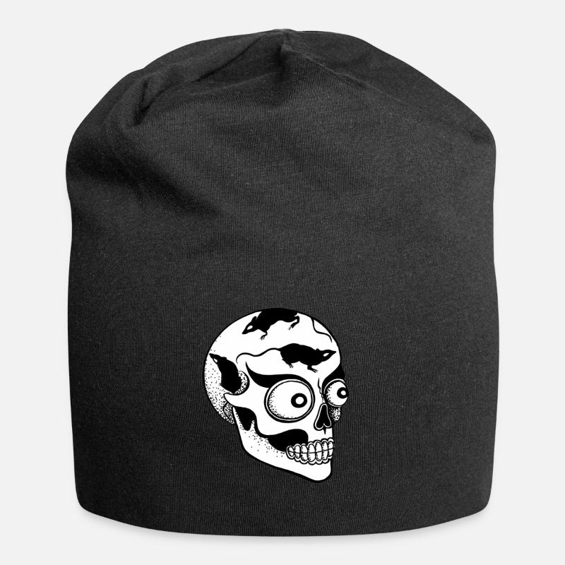 wo ist mein Hirn - Jersey-Beanie - Schwarz