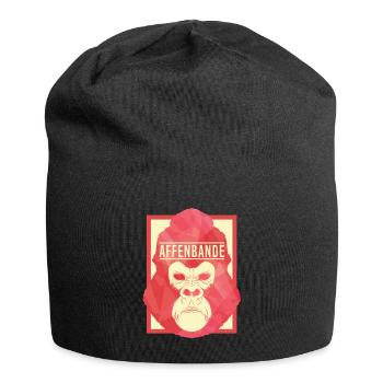 Gorilla Affe Spruch Geschenk Zoo Affenbande Party - Jersey-Beanie - Schwarz - Vorne
