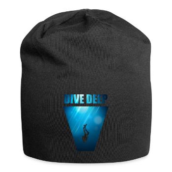 Dive Deep Diving T-Shirt & Gift - Jersey Beanie - black - Front