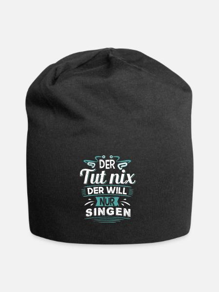 Il ne veut pas chanter, chanteur - Bonnet en jersey - noir
