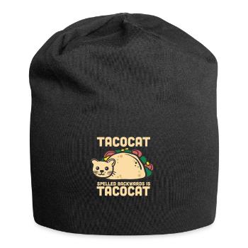 Tacocat - cadeau de gueule de bois de chat de taco - Bonnet en jersey - noir - Devant