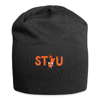 Red Panda STFU - Shut Up - Sarcasm - Jersey Beanie - black - Front