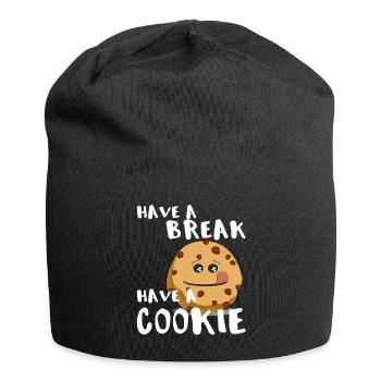 Have a break, Have a cookie - Cookie is Hungry! - Jersey Beanie - black - Front