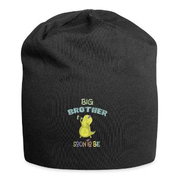 Schwangerschaftsankündigung Grosser Bruder DinoDab - Jersey-Beanie - Schwarz - Vorne