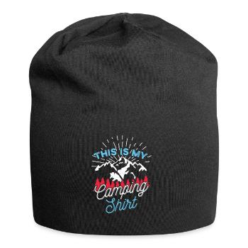 Funny Camping Shirt Gift for Camper Outdoor - Jersey Beanie - black - Front