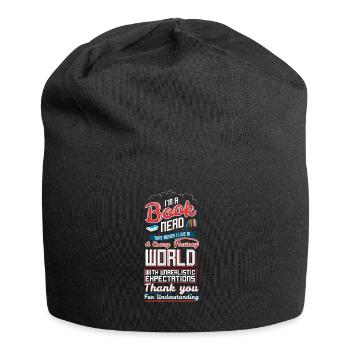 Bücherwurm Leseratte Buch Fan Shirt Geschenk Funny - Jersey-Beanie - Schwarz - Vorne