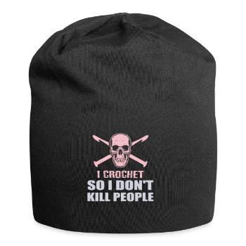 Funny Crochet Lover Don't Kill People - Jersey-Beanie - Schwarz - Vorne