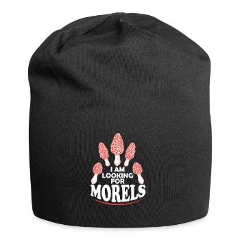 Chemise champignon Morel pour la saison des champignons - Bonnet en jersey - noir - Devant