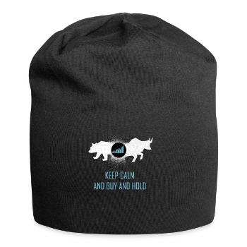 Buy and Hold Stock Market Stock Trading Stock - Jersey Beanie - black - Front
