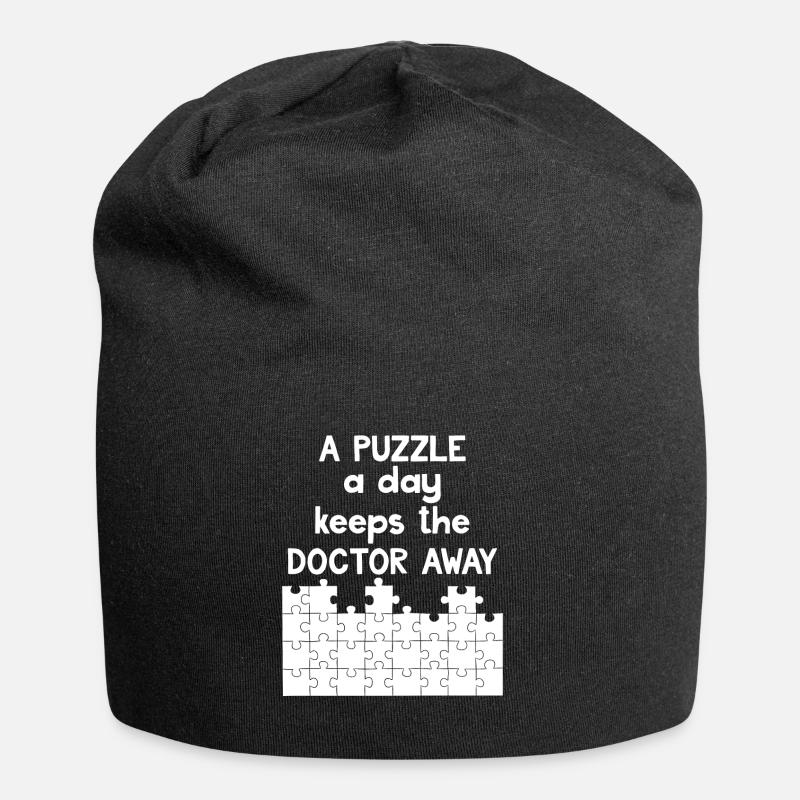 Jigsaw Puzzle - Puzzlen - Puzzle - Geschenk - Jersey-Beanie - Schwarz