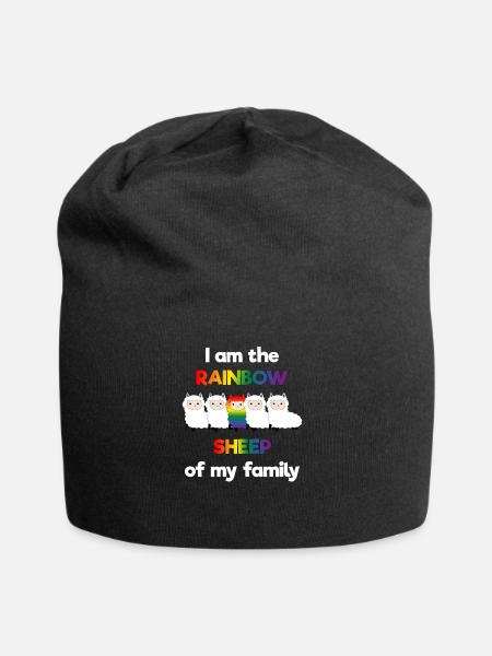LGBT Gay Gay Lesbiennes Lesbiennes Fun Pride - Bonnet en jersey - noir