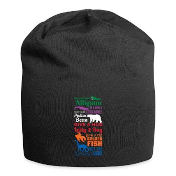 See you later Alligator Shirt Tierfreunde Geschenk - Jersey-Beanie - Schwarz - Vorne