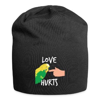 Budgie T-Shirt Perroquet cadeau drôle - Bonnet en jersey - noir - Devant