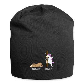 Unicorn horse your aunt my aunt gift EN - Jersey Beanie - black - Front