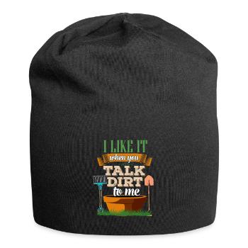 Chemise de jardinage drôle - Bonnet en jersey - noir - Devant