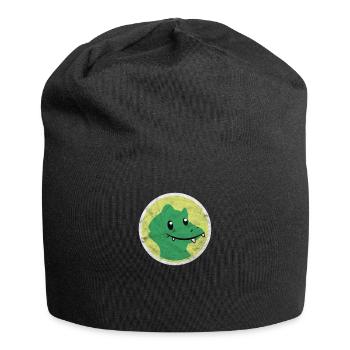 Krokodil Geschenk Kind Sohn Tochter Comic Zoo Tier - Jersey-Beanie - Schwarz - Vorne