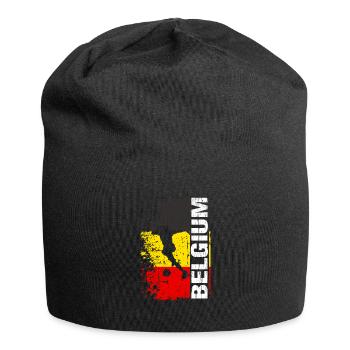 Belgien Fussball Nationalmannschaft - Geschenk - Jersey-Beanie - Schwarz - Vorne