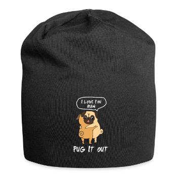 Amant de chien de Pug It Out - Bonnet en jersey - noir - Devant