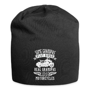 Some Grandpas Play Bingo Real Grandpas Ride Moto - Jersey-Beanie - Schwarz - Vorne