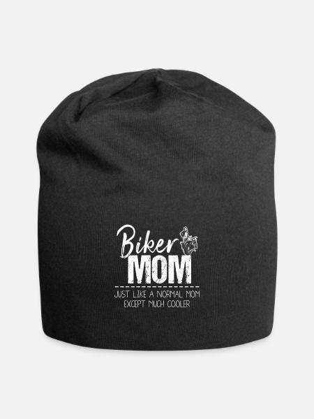 Biker Mom - Motorcycle Mommy - Jersey Beanie - black