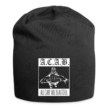 A.C.A.B. Karpfenangler Karpfenangeln Angler Shirt - Jersey-Beanie - Schwarz - Vorne