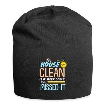 Lustiges sauberes Haus - Jersey-Beanie - Schwarz - Vorne