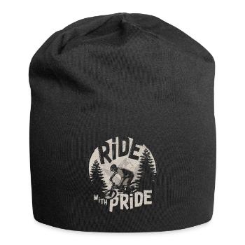 Stolzes MTB Mountainbike Downhill Enduro Geschenk - Jersey-Beanie - Schwarz - Vorne