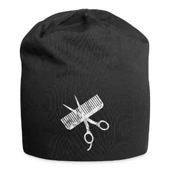 Coiffeur coiffeur chemise cadeau cheveux coiffeur - Bonnet en jersey - noir - Devant