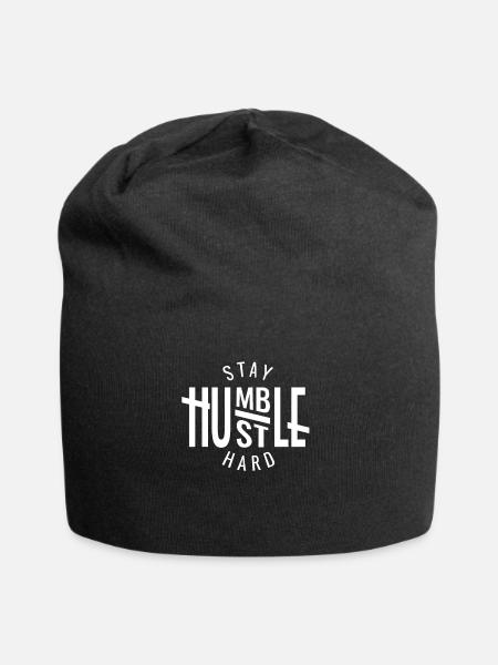 Stay Humble Hustle Hard Entrepreneur - Jersey Beanie - black