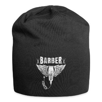 Barber shop barbiers barbier chemise cadeau barbe - Bonnet en jersey - noir - Devant