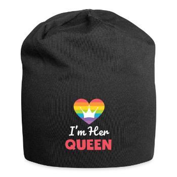 Drôle je suis sa T-shirt de la Reine - Bonnet en jersey - noir - Devant
