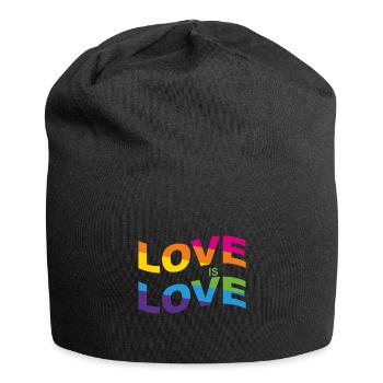 L'amour est l'amour dans la conception de l'arc-en-ciel! - Cadeau - Bonnet en jersey - noir - Devant