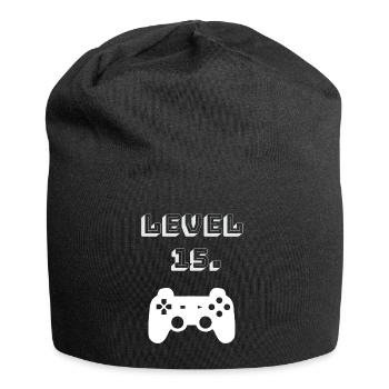 Idée cadeau d'anniversaire 15 Geek Gaming - 15 ans - Bonnet en jersey - noir - Devant