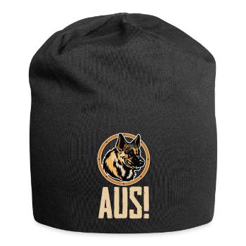 Deutscher Schäferhund-Wachhund heraus - Jersey-Beanie - Schwarz - Vorne