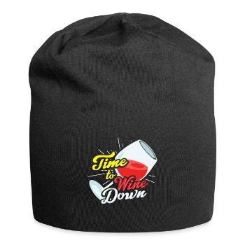 Time To Wine Down Wine Lovers T Shirt Cadeau - Bonnet en jersey - noir - Devant