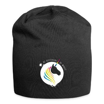 licorne arc-en-ciel licorne arc-en-ciel gay CSD cool LO - Bonnet en jersey - noir - Devant