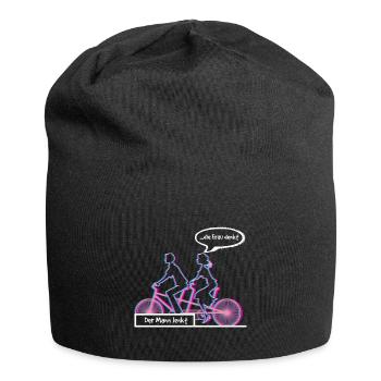Funny bicycle tandem gift man woman - Jersey Beanie - black - Front