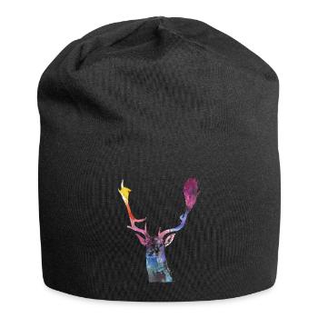 Peintures à l’eau Cerf - Bonnet en jersey - noir - Devant