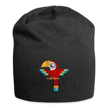 Parrot Shirt cadeau T-shirt oiseau tropical - Bonnet en jersey - noir - Devant