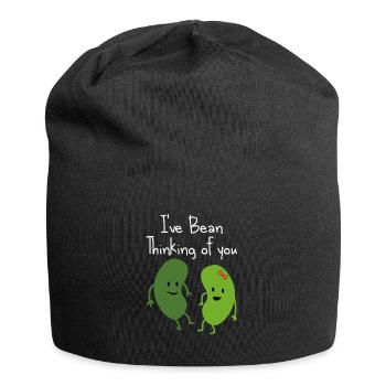 Friendship bean thought relationship idea - Jersey Beanie - black - Front