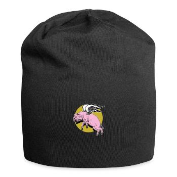 Porc volant - Bonnet en jersey - noir - Devant