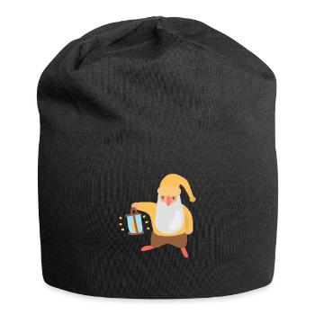 Dwarf Gift Lantern Garden Dwarf Fairytale Hat - Jersey Beanie - black - Front