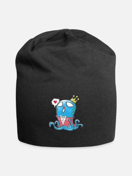 Geschenk Junge Sohn Oktopus Krake Tintenfisch Kind - Jersey-Beanie - Schwarz