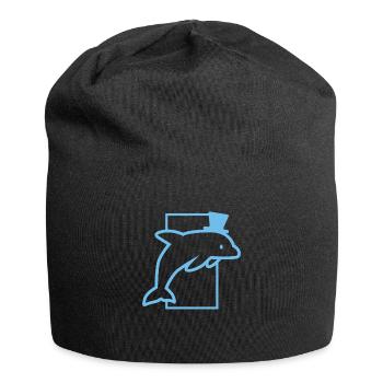 Zoo Delfin Geschenk Sohn Zylinder Party Ozean Meer - Jersey-Beanie - Schwarz - Vorne